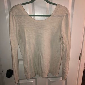 White long sleeve wide set shirt